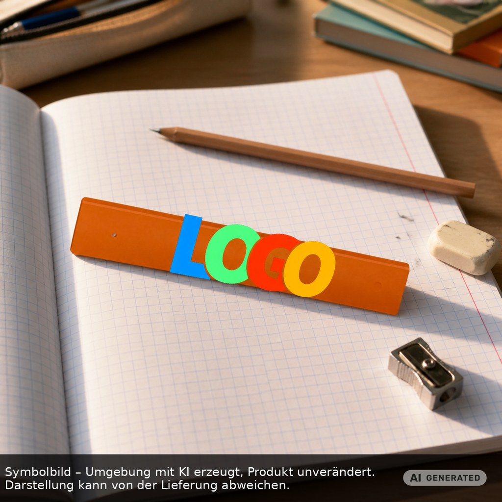 Lineal 20 cm als Werbeartikel mit Logo bedrucken