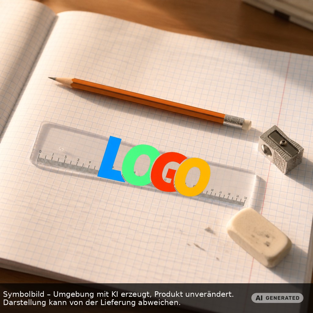 Lineal 20 cm als Werbeartikel mit Logo bedrucken