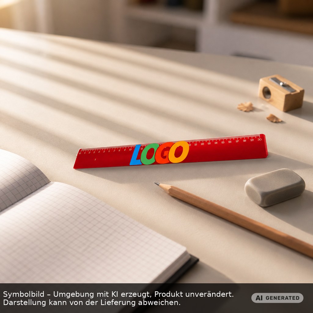 Lineal 30 cm als Werbeartikel mit Logo bedrucken