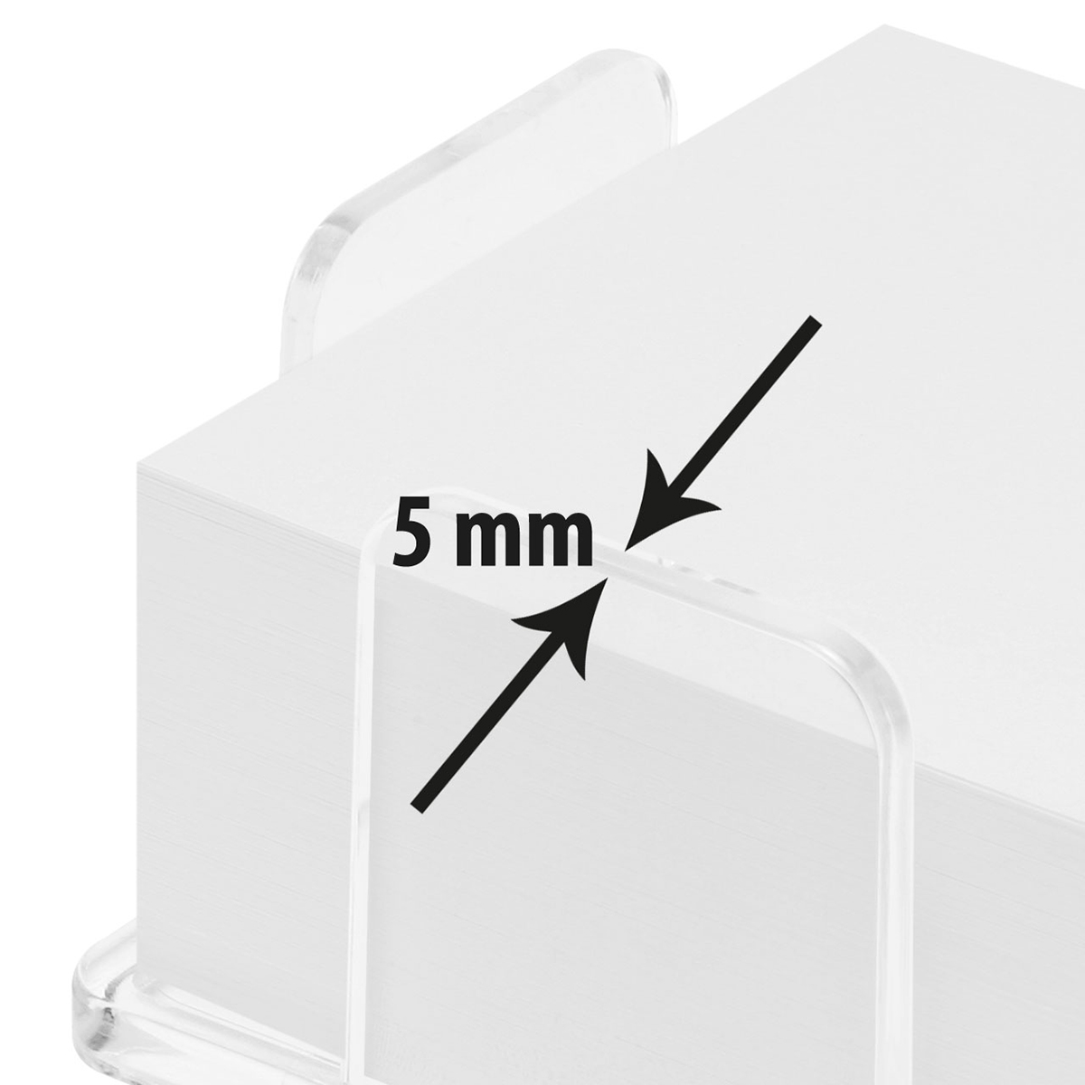 Zettelbox, dickwandig "Theta" als Werbeartikel mit Logo bedrucken