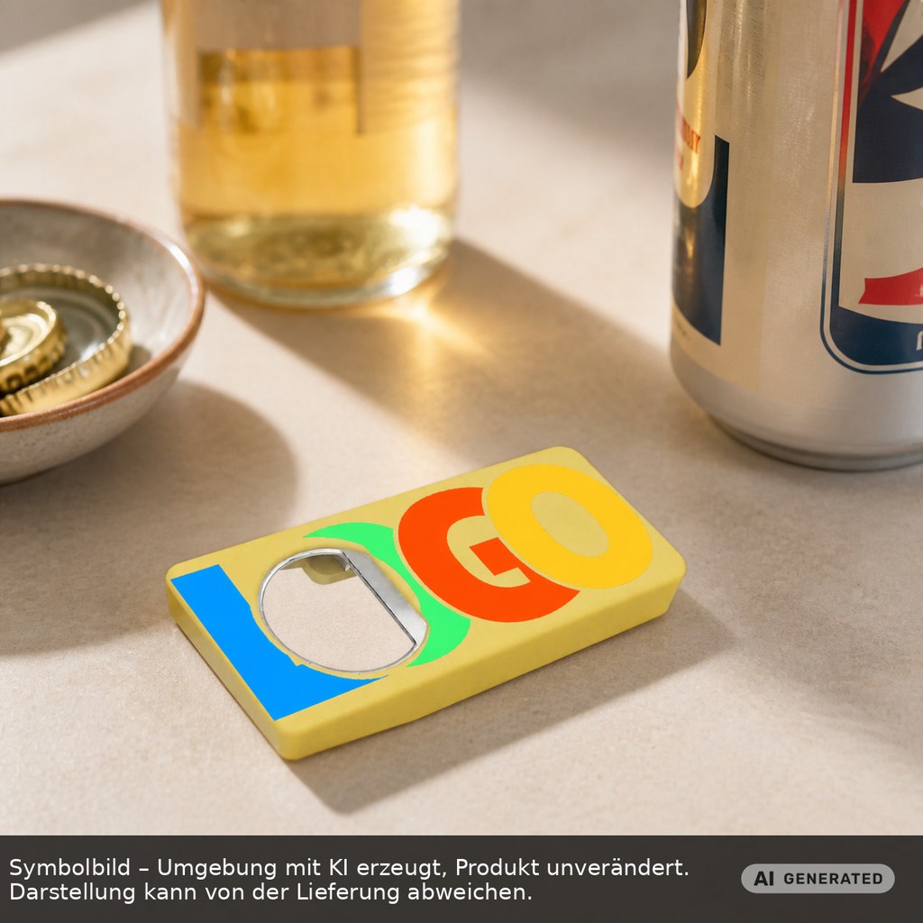 Flaschenöffner mit Verschluss "Alpha" als Werbeartikel mit Logo bedrucken