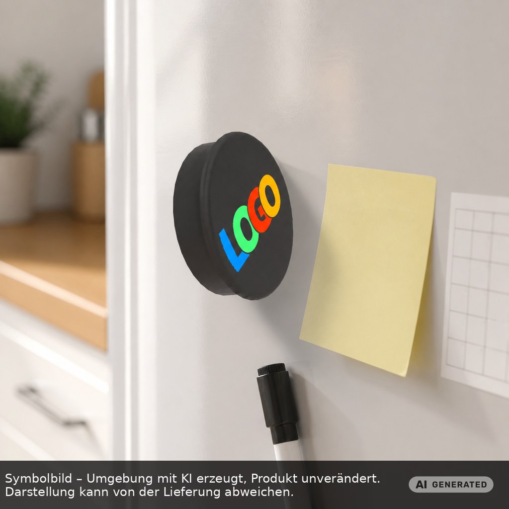 Magnet, rund als Werbeartikel mit Logo bedrucken
