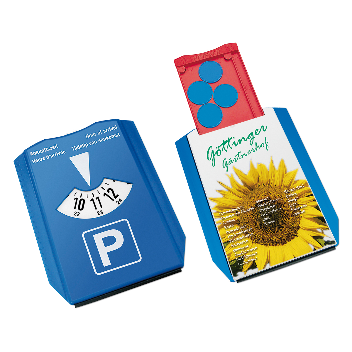 Parkscheibe "Beta Quartett" als Werbeartikel mit Logo bedrucken