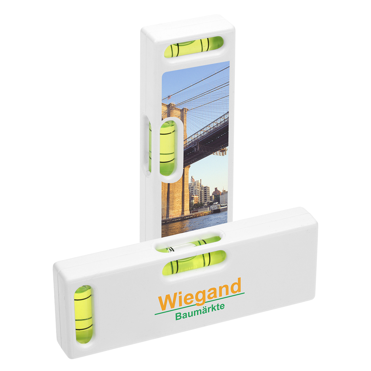 Taschen-Wasserwaage als Werbeartikel mit Logo bedrucken