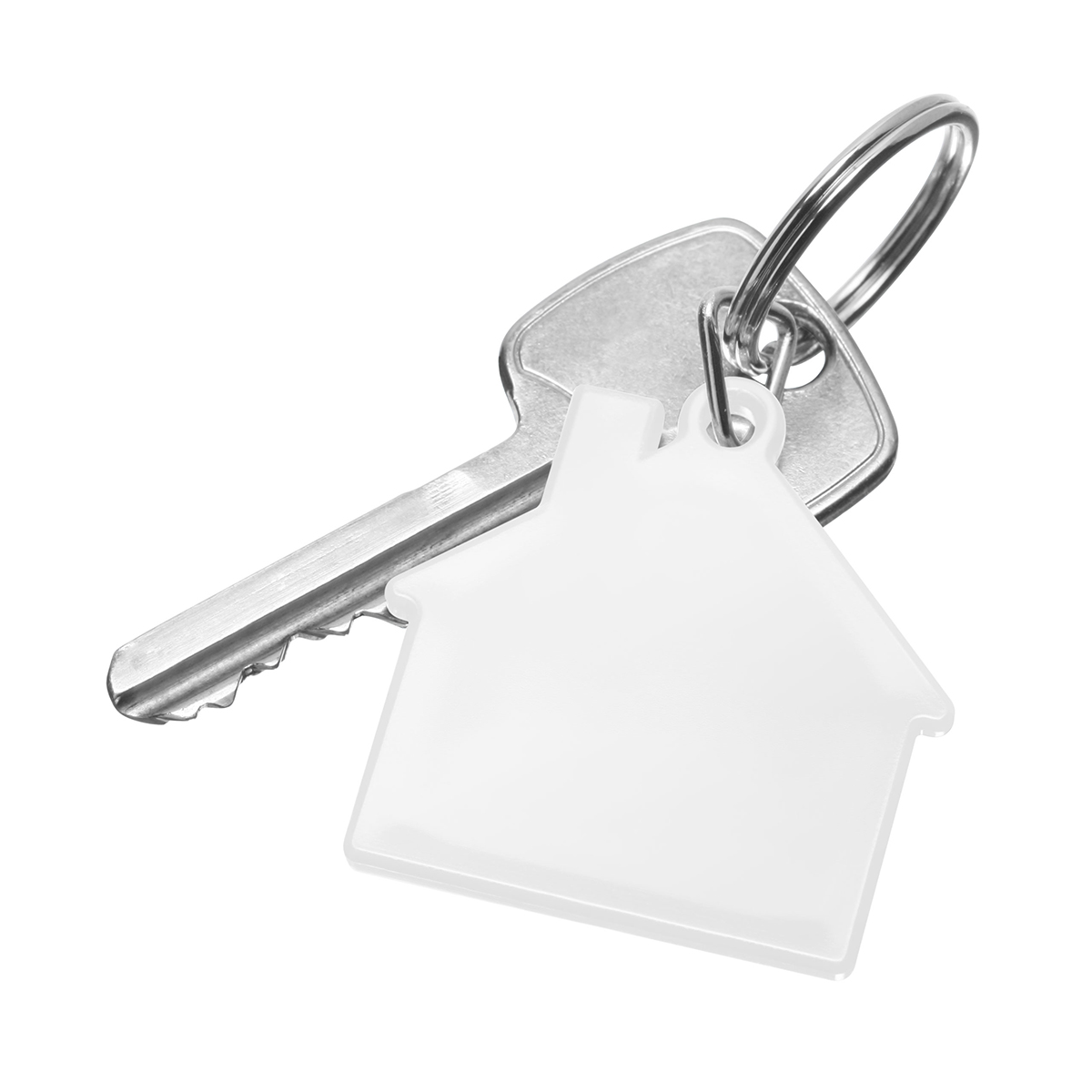 Schlüsselanhänger "Haus" als Werbeartikel mit Logo bedrucken