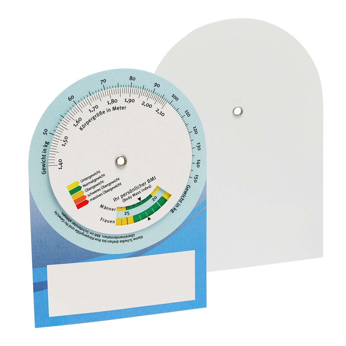 BMI-Rechner als Werbeartikel mit Logo bedrucken