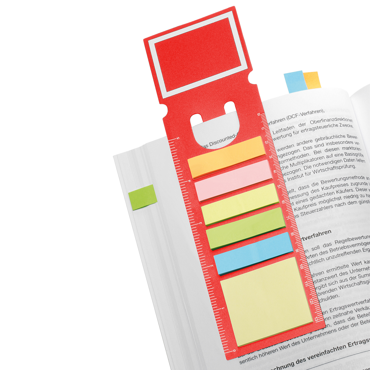 Haftnotizen-Lesezeichen als Werbeartikel mit Logo bedrucken