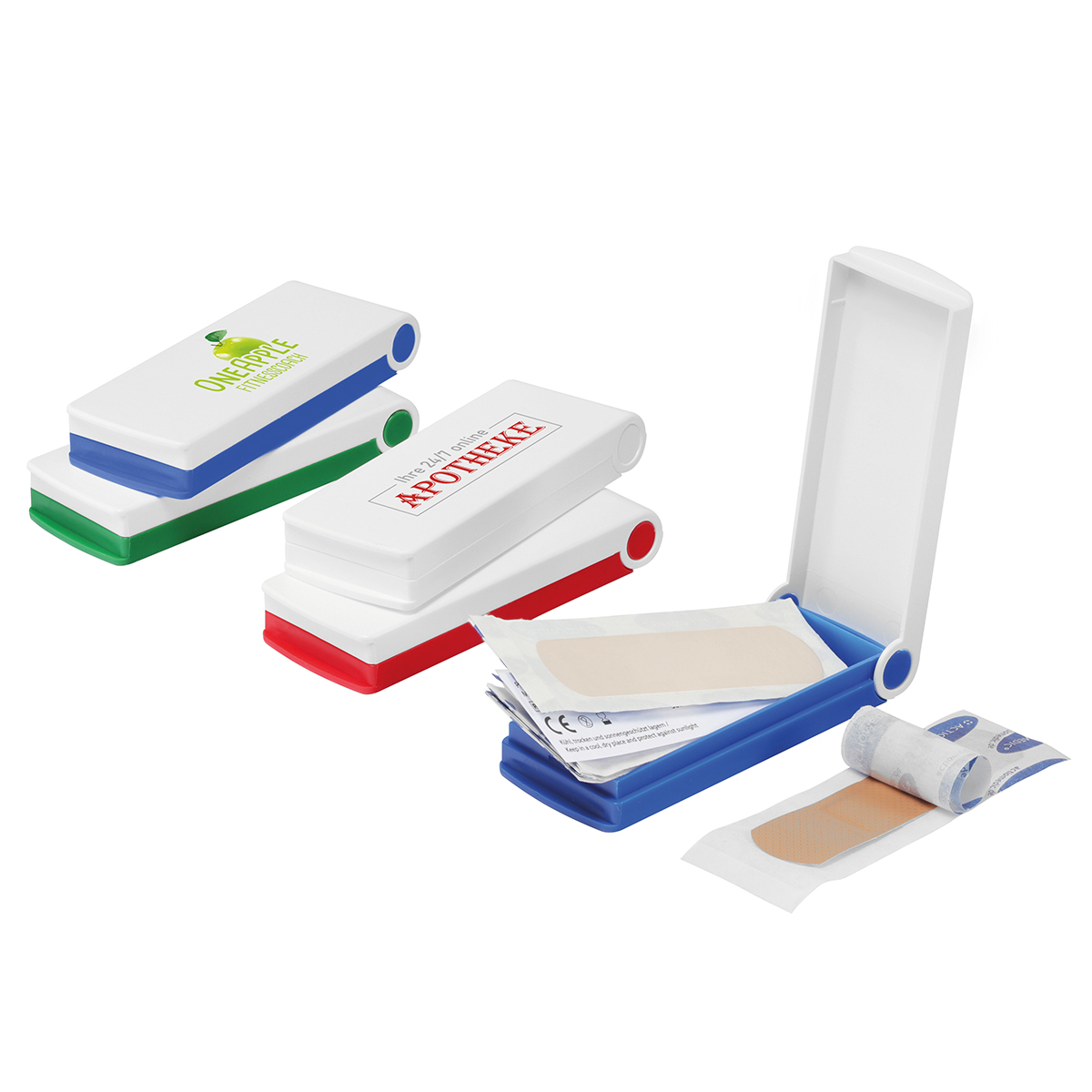 Pflasterbox als Werbeartikel mit Logo bedrucken
