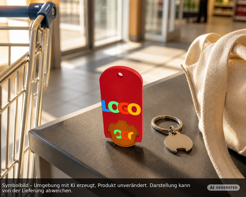 Chiphalter mit 1€-Chip "Alpha" als Werbeartikel mit Logo bedrucken