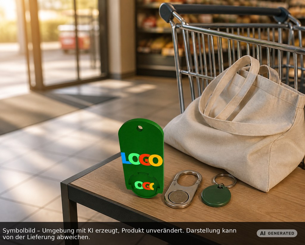 Chiphalter mit 1€-Chip "Alpha" als Werbeartikel mit Logo bedrucken