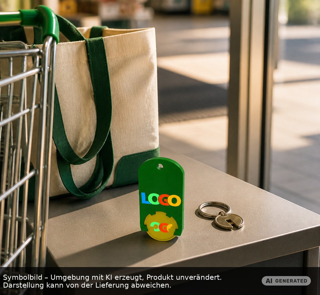 Chiphalter mit 1€-Chip "Alpha" als Werbeartikel mit Logo bedrucken