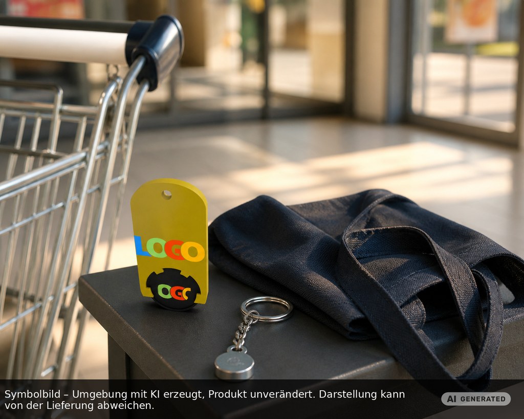 Chiphalter mit 1€-Chip "Alpha" als Werbeartikel mit Logo bedrucken