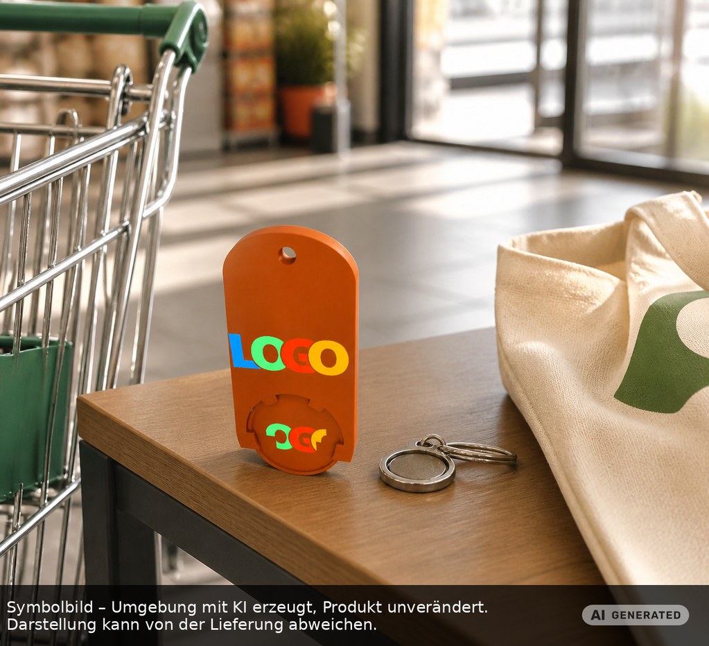 Chiphalter mit 1€-Chip "Alpha" als Werbeartikel mit Logo bedrucken
