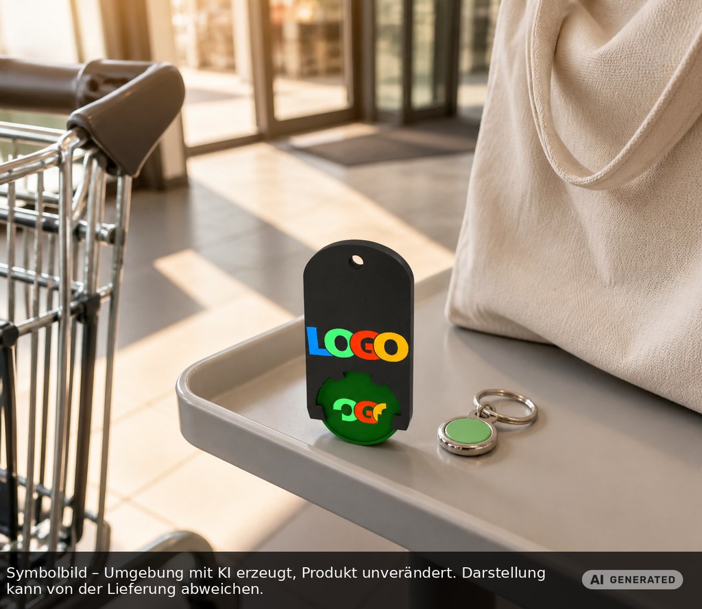 Chiphalter mit 1€-Chip "Alpha" als Werbeartikel mit Logo bedrucken