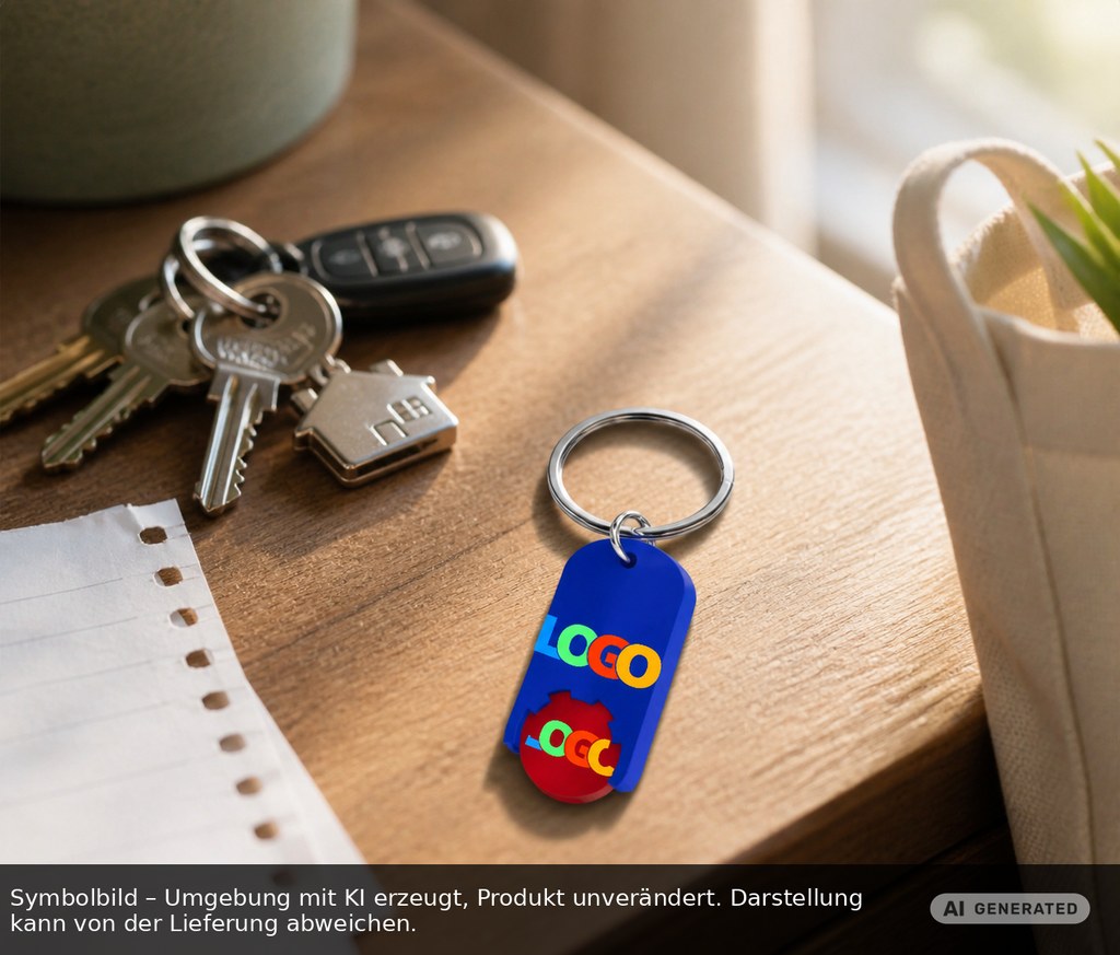Chiphalter mit 1€-Chip "Alpha" als Werbeartikel mit Logo bedrucken