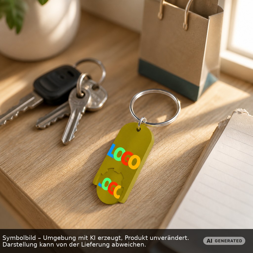 Chiphalter mit 1€-Chip "Alpha" als Werbeartikel mit Logo bedrucken