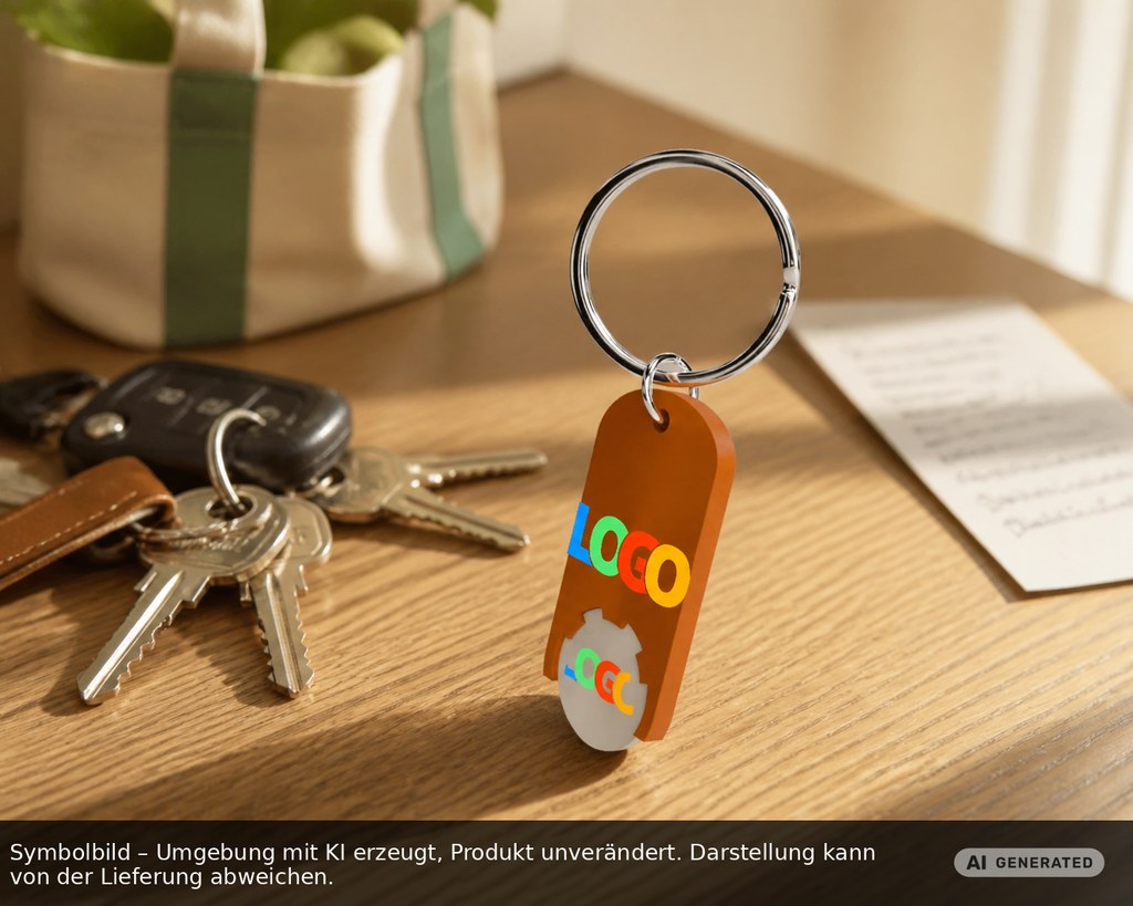 Chiphalter mit 1€-Chip "Alpha" als Werbeartikel mit Logo bedrucken