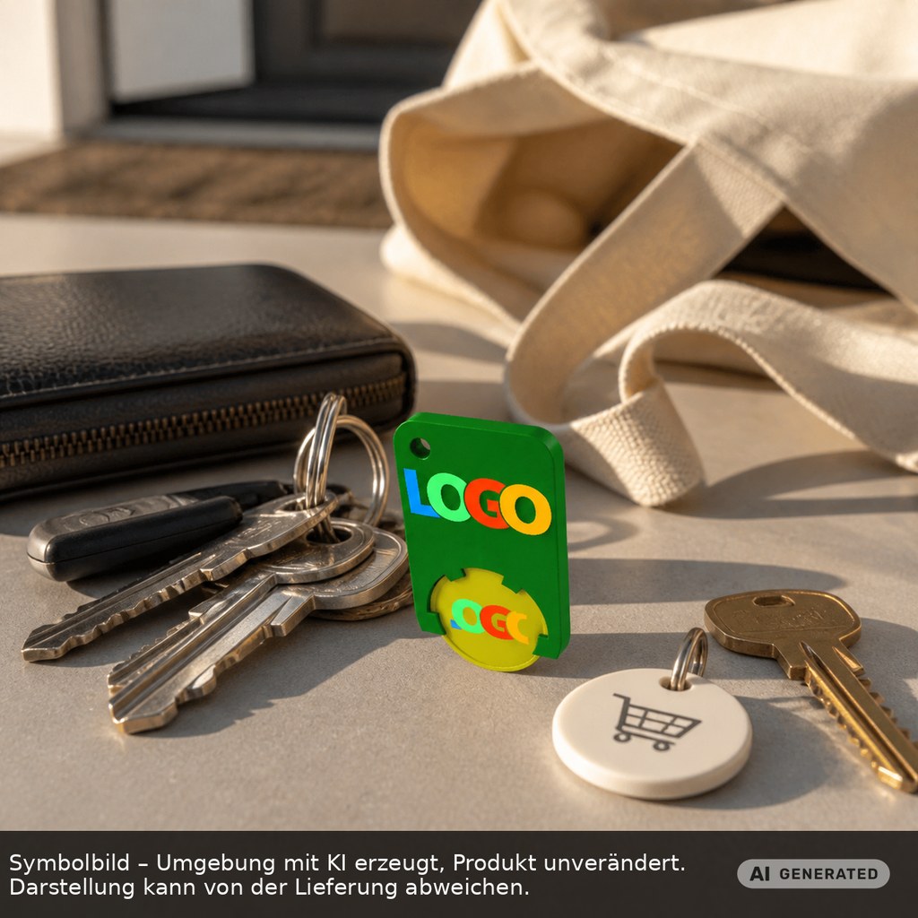 Chiphalter mit 1€-Chip "Beta" als Werbeartikel mit Logo bedrucken