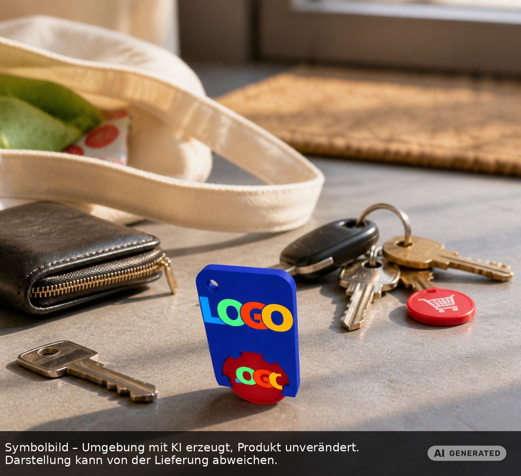 Chiphalter mit 1€-Chip "Beta" als Werbeartikel mit Logo bedrucken
