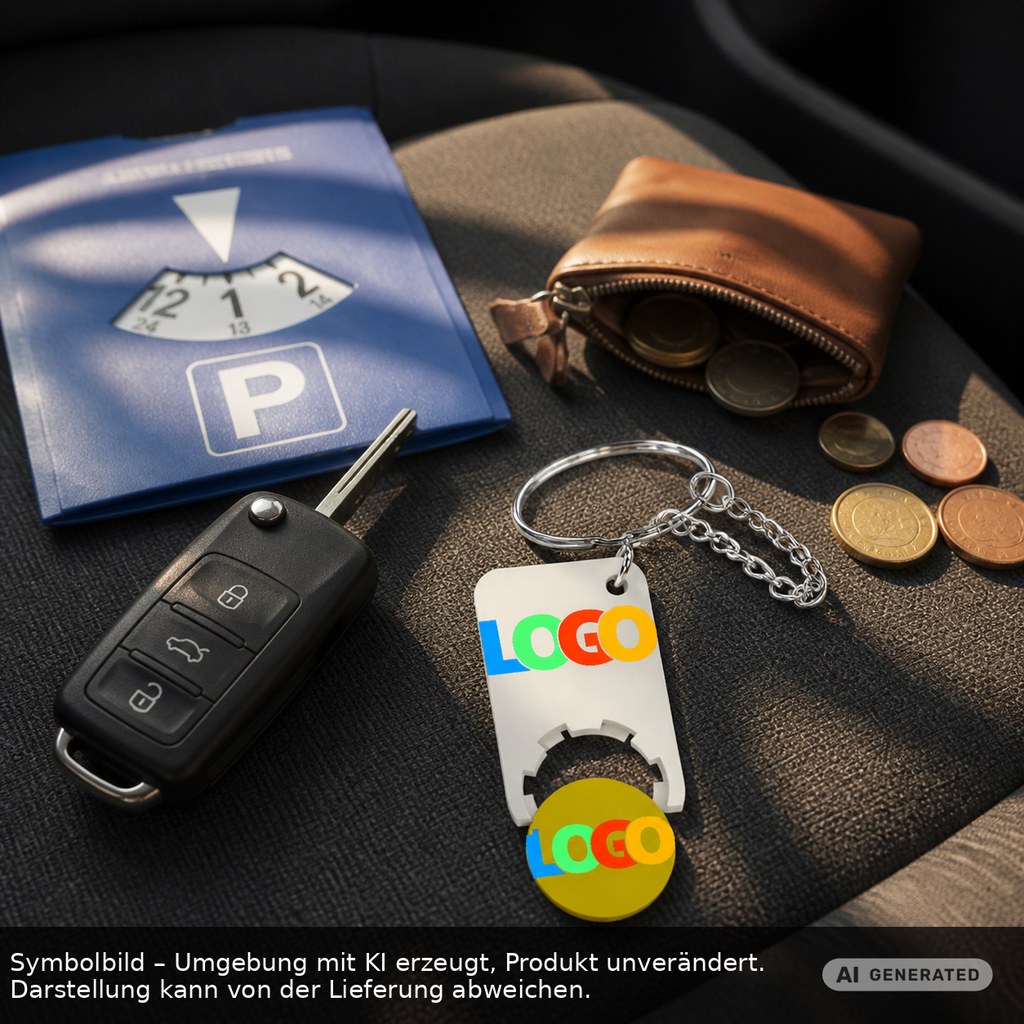 Chiphalter mit 1€-Chip "Beta" als Werbeartikel mit Logo bedrucken