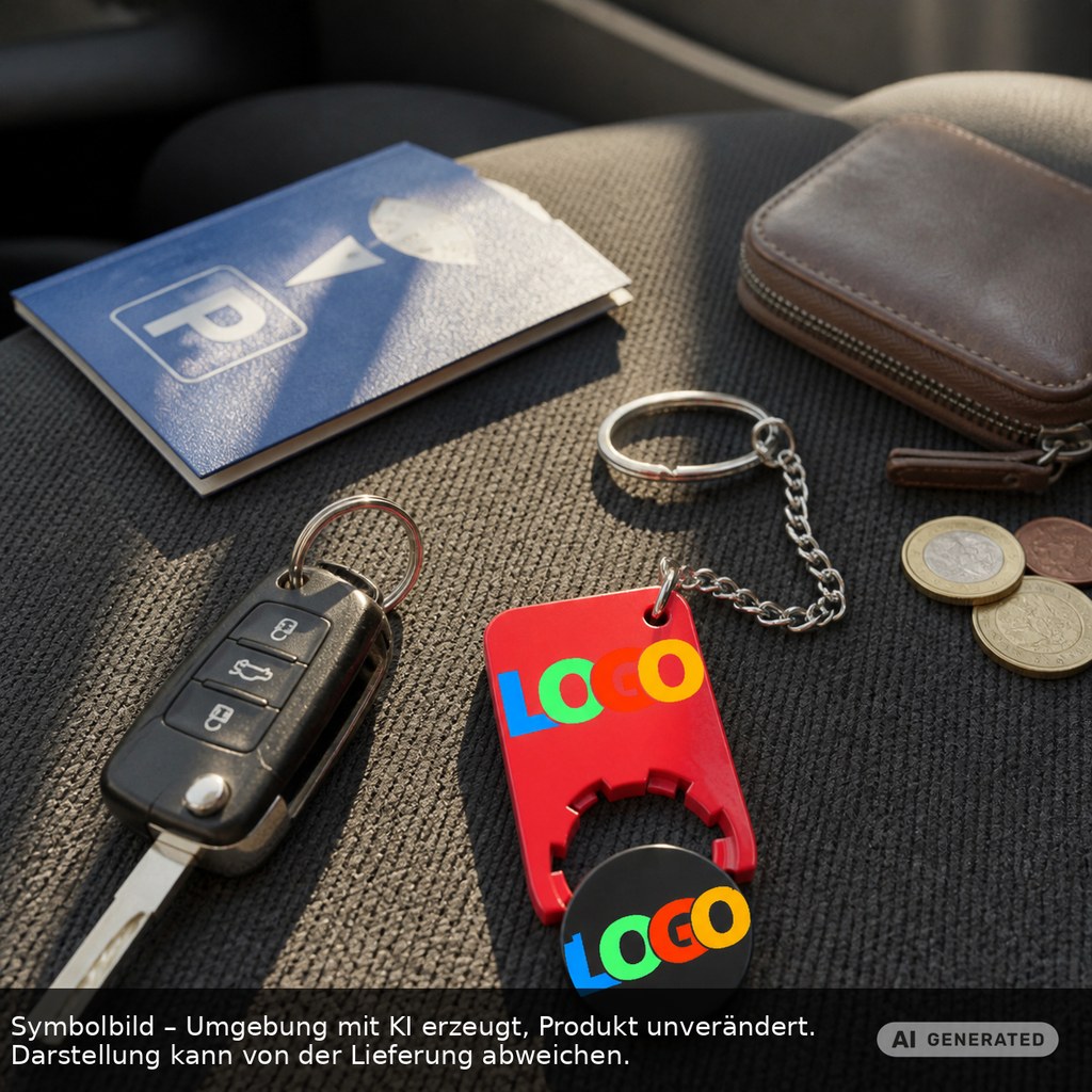 Chiphalter mit 1€-Chip "Beta" als Werbeartikel mit Logo bedrucken