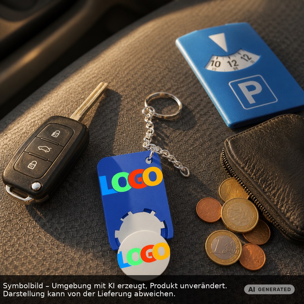 Chiphalter mit 1€-Chip "Beta" als Werbeartikel mit Logo bedrucken