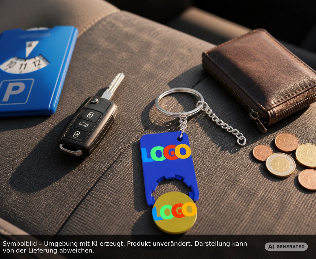 Chiphalter mit 1€-Chip "Beta" als Werbeartikel mit Logo bedrucken