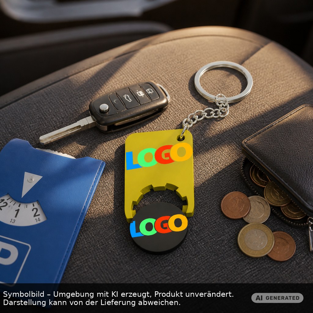 Chiphalter mit 1€-Chip "Beta" als Werbeartikel mit Logo bedrucken