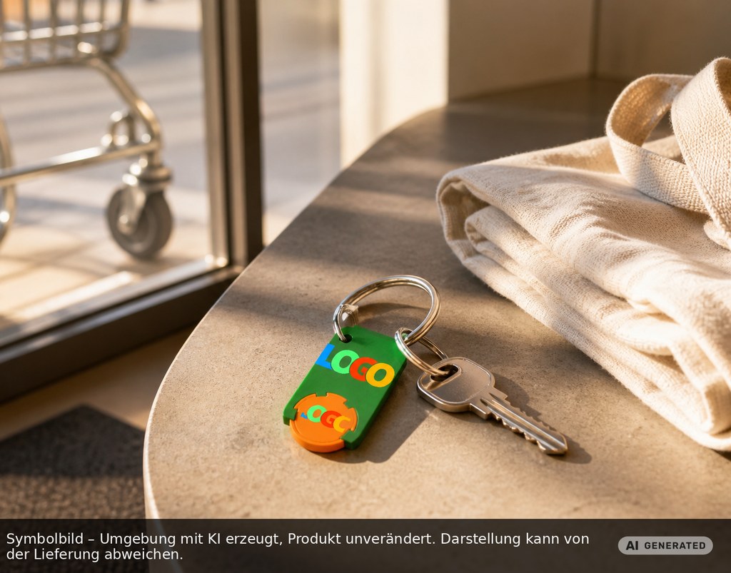Chiphalter mit 1€-Chip "Beta" als Werbeartikel mit Logo bedrucken