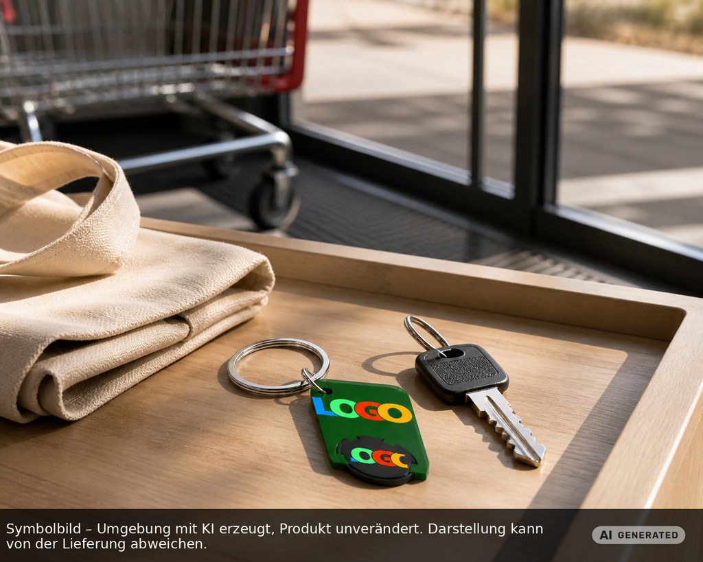 Chiphalter mit 1€-Chip "Beta" als Werbeartikel mit Logo bedrucken