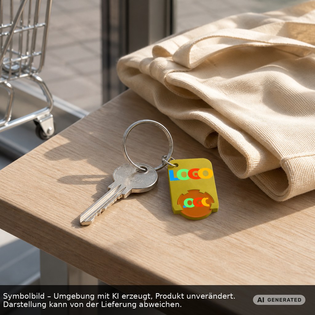 Chiphalter mit 1€-Chip "Beta" als Werbeartikel mit Logo bedrucken