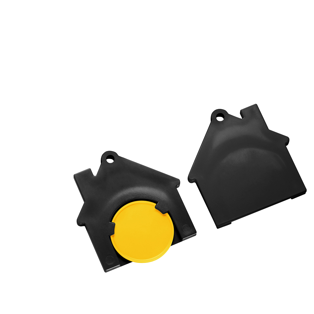 Chiphalter mit 1€-Chip "Haus" als Werbeartikel mit Logo bedrucken