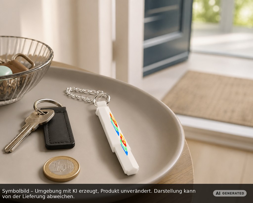 Chiphalter mit 1€-Chip "Haus" als Werbeartikel mit Logo bedrucken