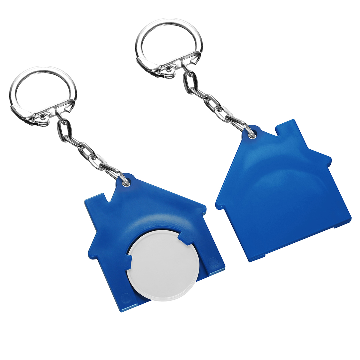 Chiphalter mit 1€-Chip "Haus" als Werbeartikel mit Logo bedrucken