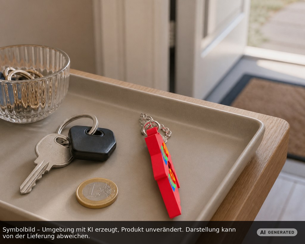 Chiphalter mit 1€-Chip "Haus" als Werbeartikel mit Logo bedrucken