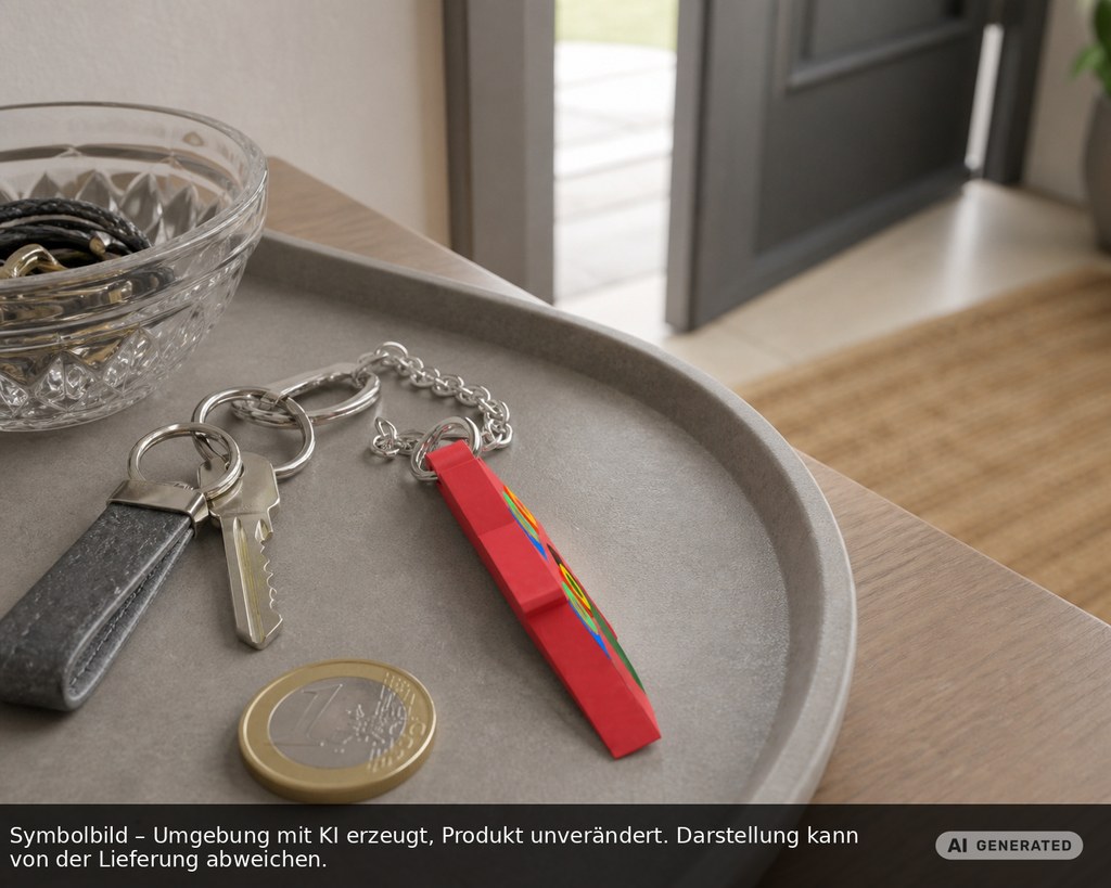 Chiphalter mit 1€-Chip "Haus" als Werbeartikel mit Logo bedrucken