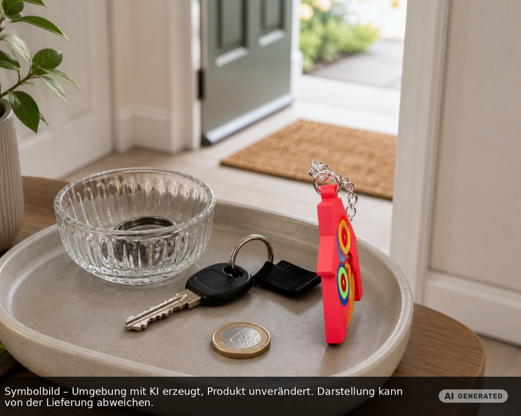 Chiphalter mit 1€-Chip "Haus" als Werbeartikel mit Logo bedrucken