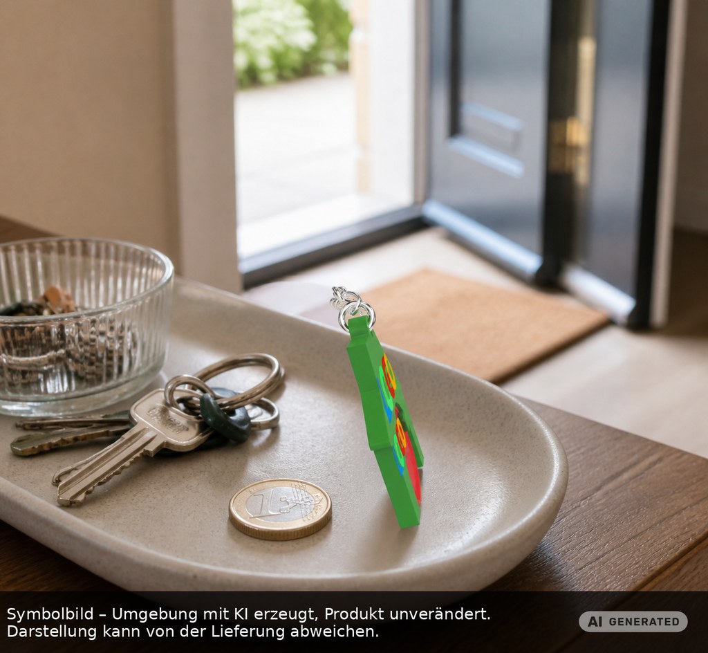 Chiphalter mit 1€-Chip "Haus" als Werbeartikel mit Logo bedrucken