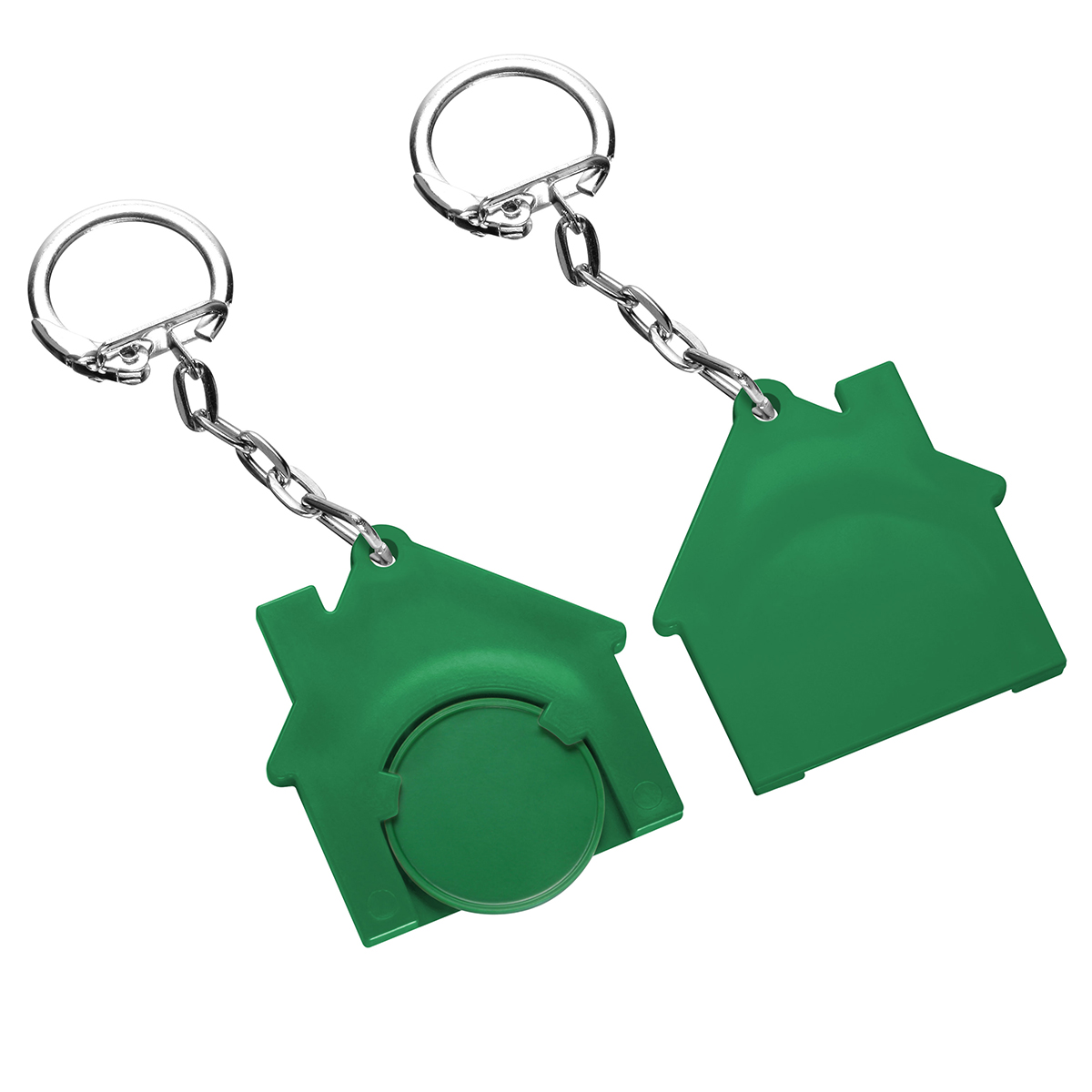 Chiphalter mit 1€-Chip "Haus" als Werbeartikel mit Logo bedrucken