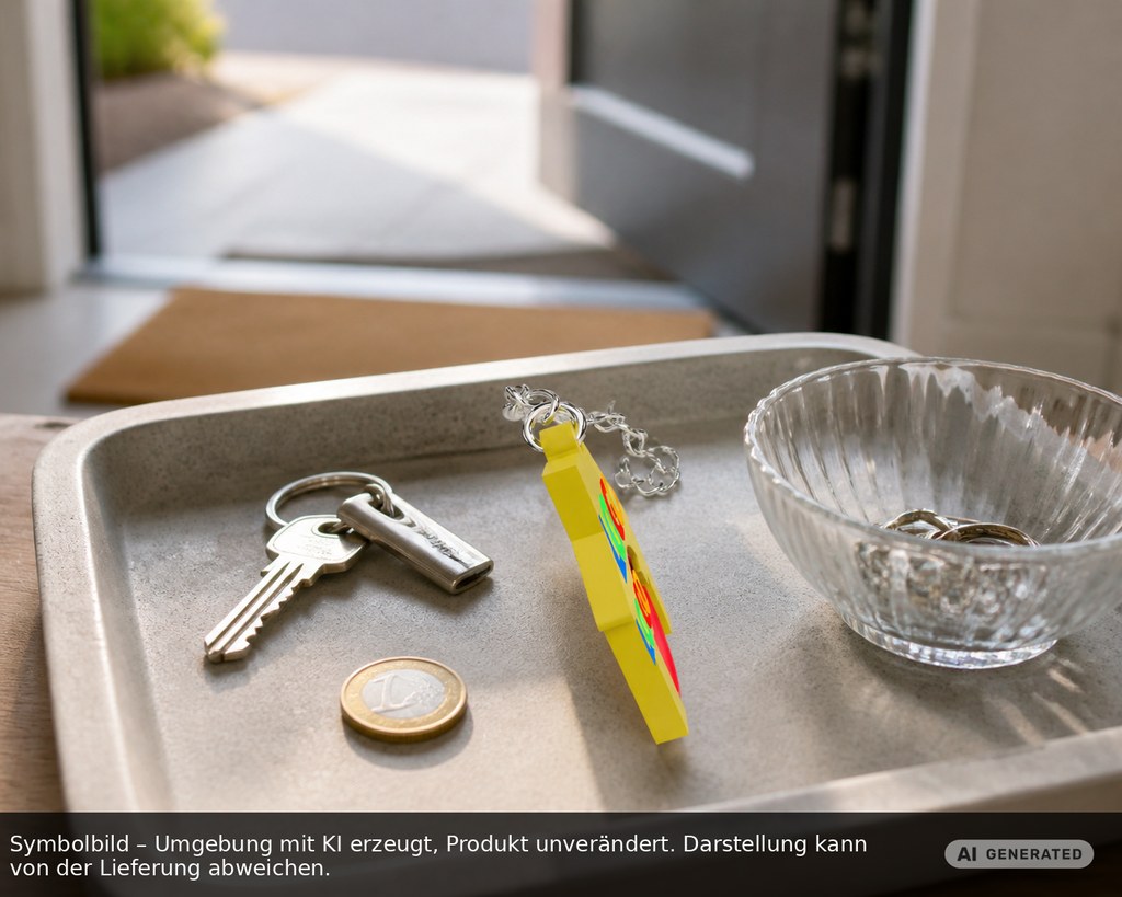Chiphalter mit 1€-Chip "Haus" als Werbeartikel mit Logo bedrucken