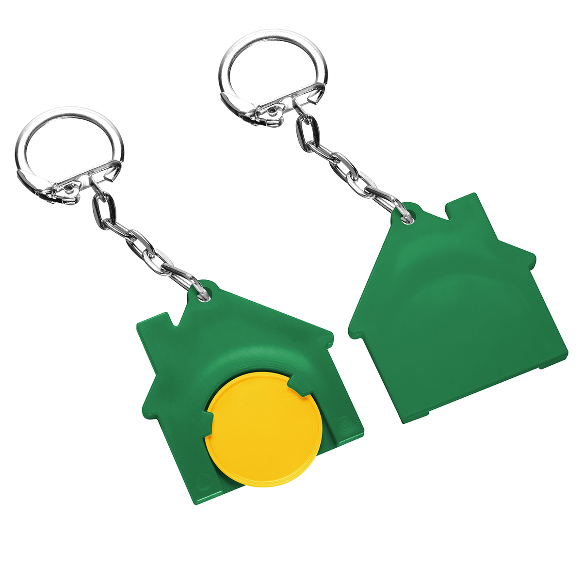 Chiphalter mit 1€-Chip "Haus" als Werbeartikel mit Logo bedrucken