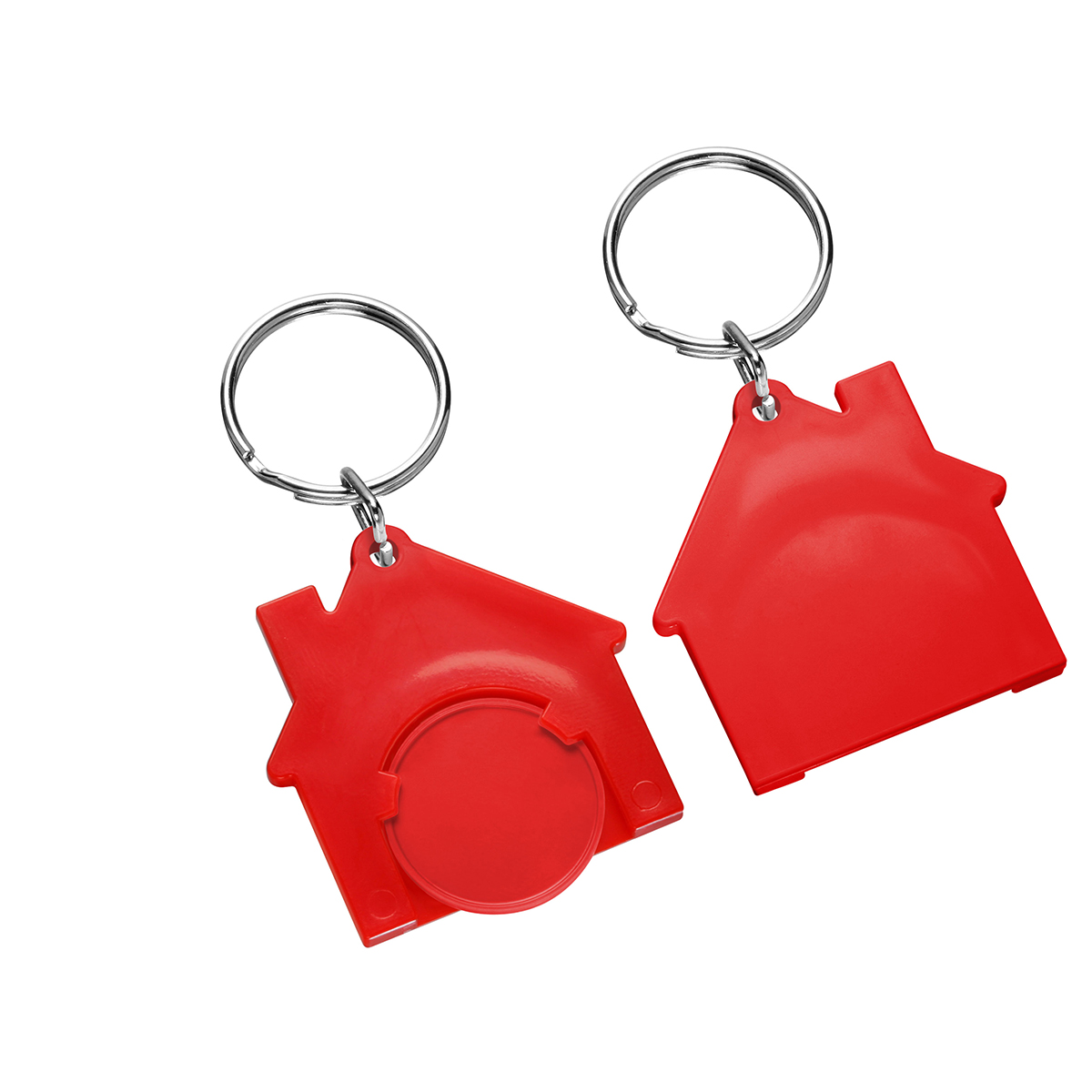 Chiphalter mit 1€-Chip "Haus" als Werbeartikel mit Logo bedrucken