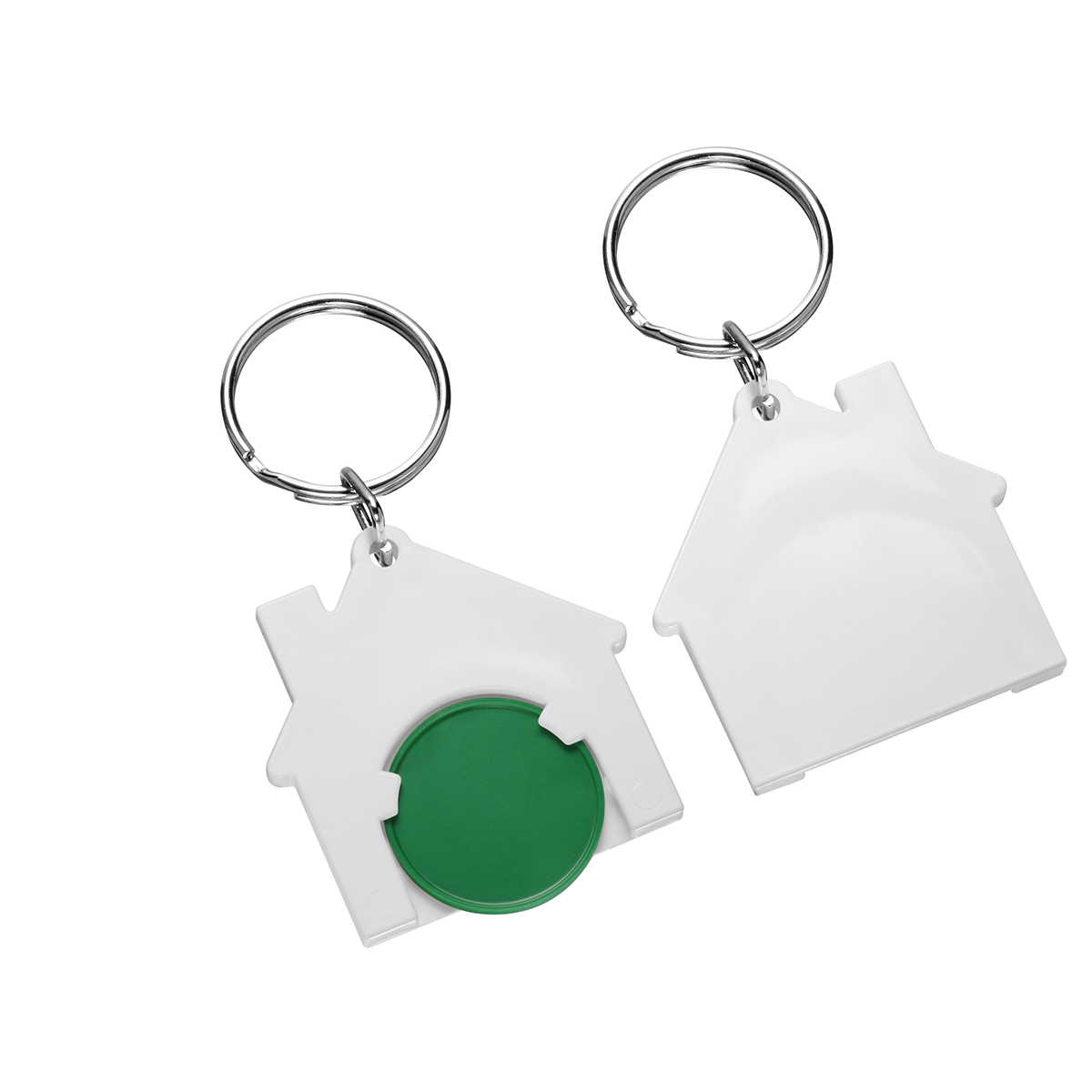 Chiphalter mit 1€-Chip "Haus" als Werbeartikel mit Logo bedrucken