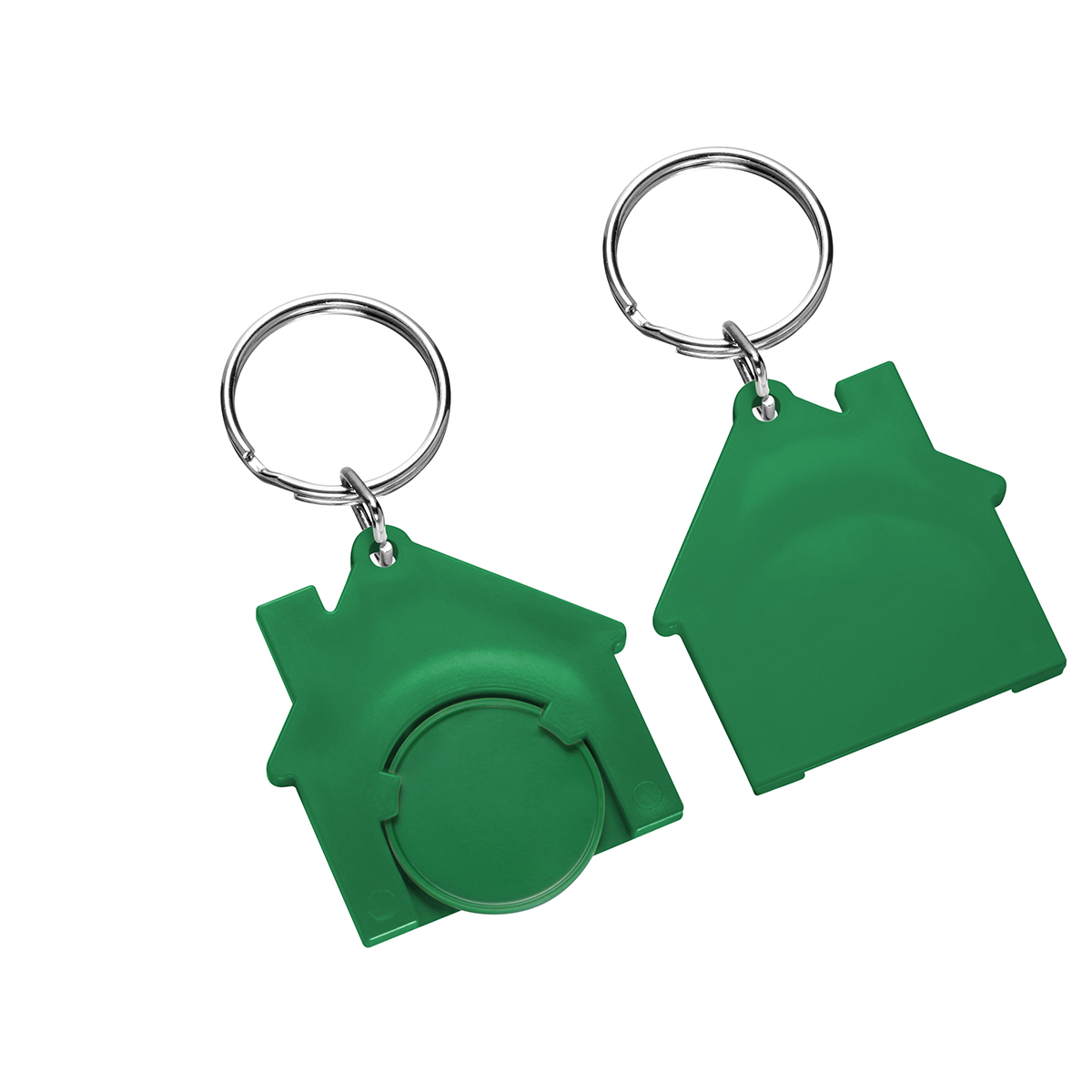 Chiphalter mit 1€-Chip "Haus" als Werbeartikel mit Logo bedrucken
