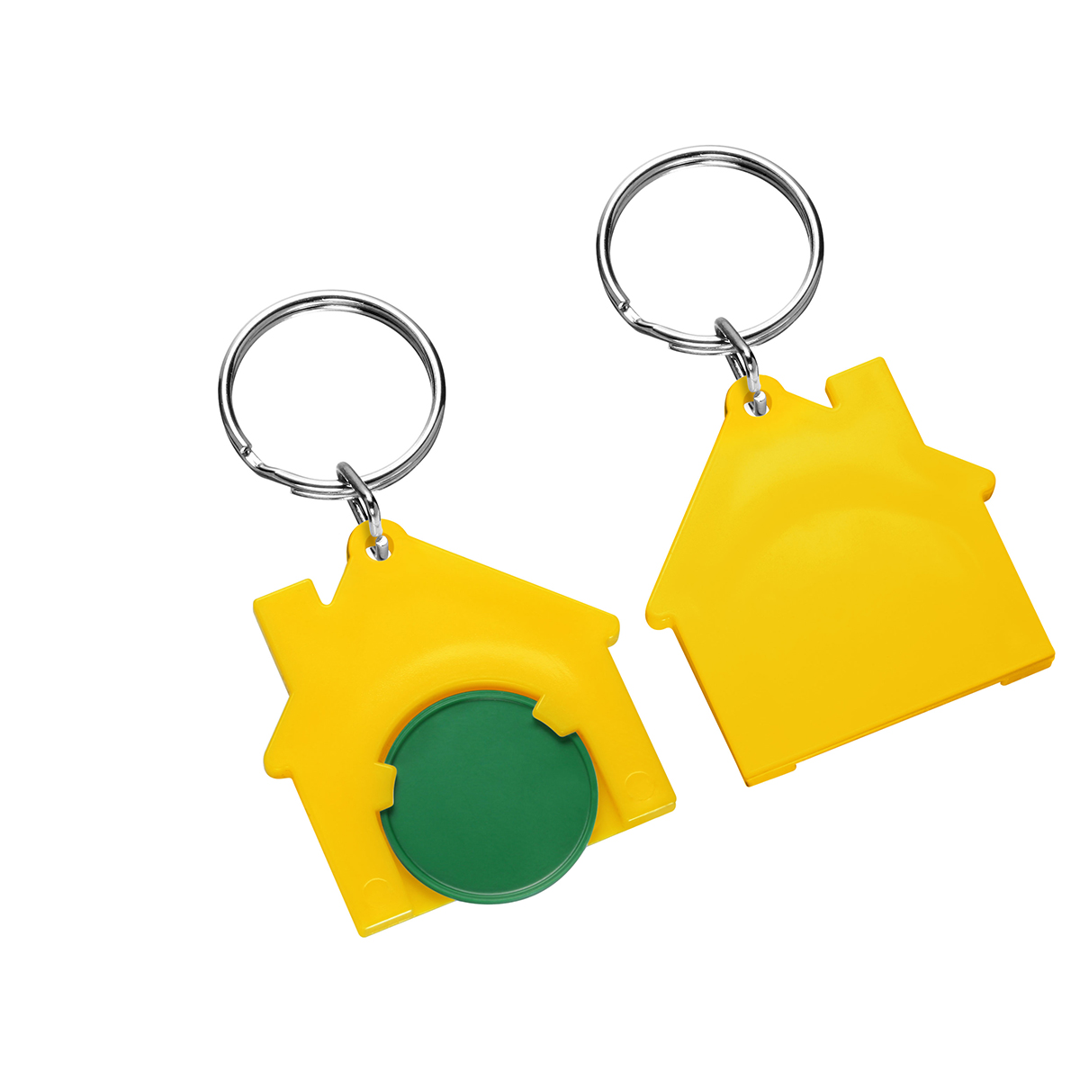 Chiphalter mit 1€-Chip "Haus" als Werbeartikel mit Logo bedrucken