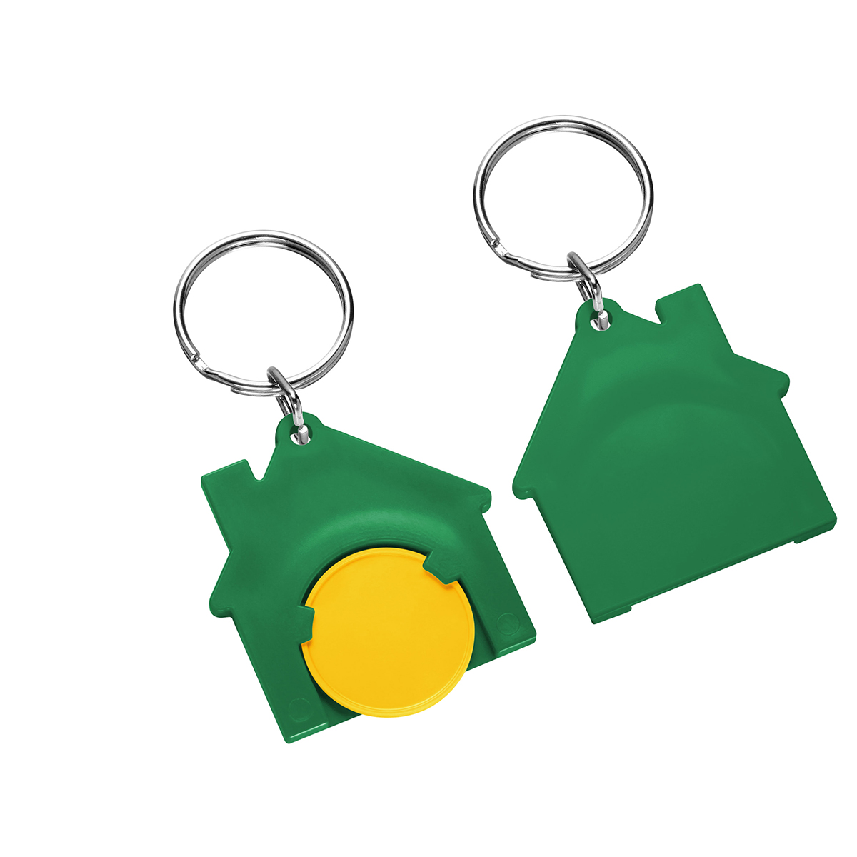 Chiphalter mit 1€-Chip "Haus" als Werbeartikel mit Logo bedrucken