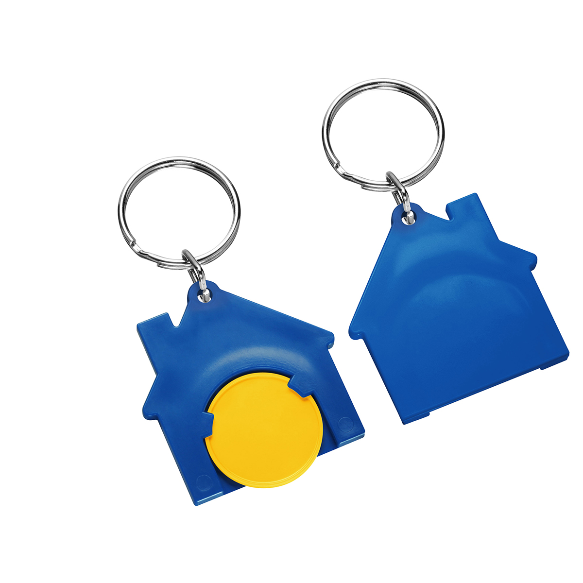 Chiphalter mit 1€-Chip "Haus" als Werbeartikel mit Logo bedrucken