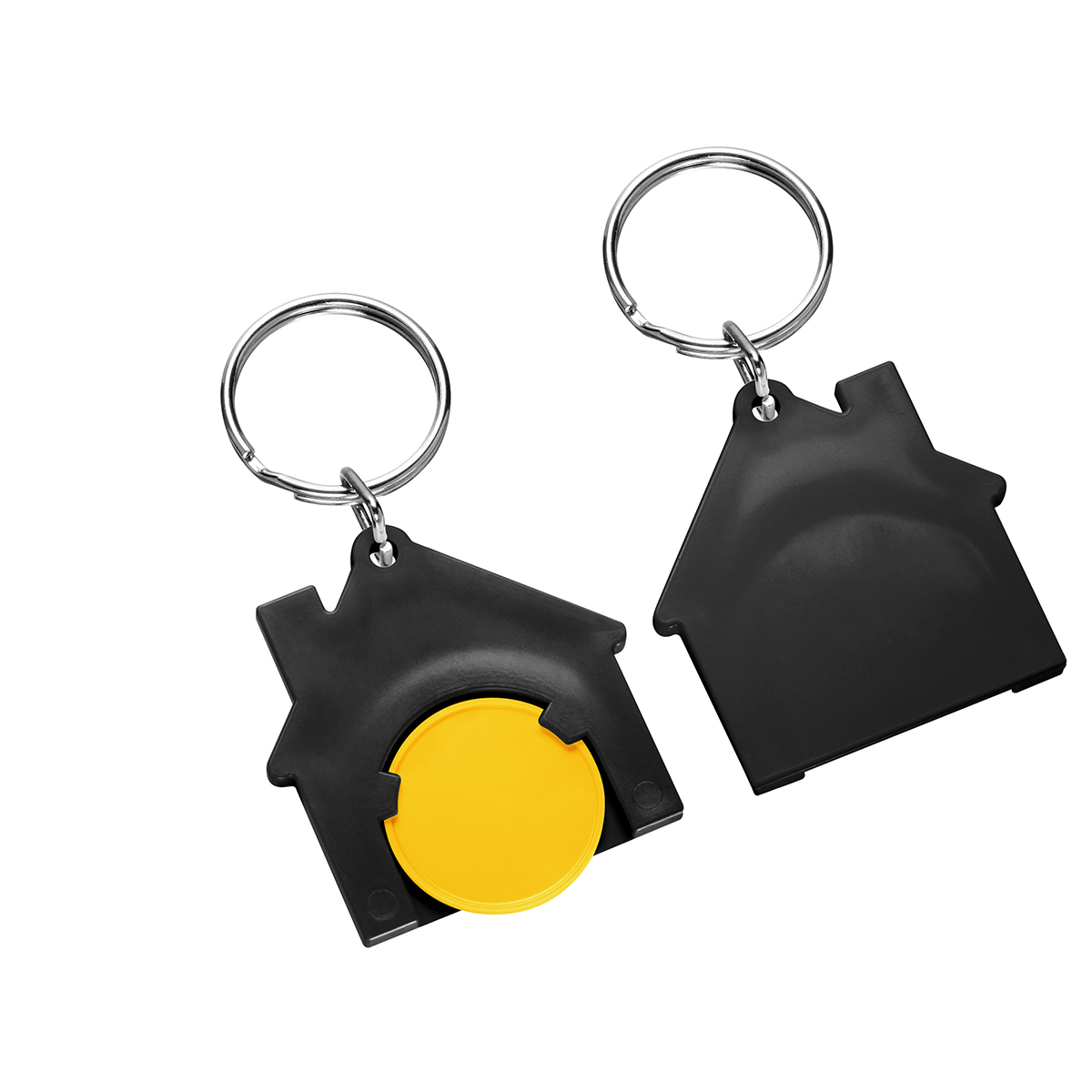 Chiphalter mit 1€-Chip "Haus" als Werbeartikel mit Logo bedrucken