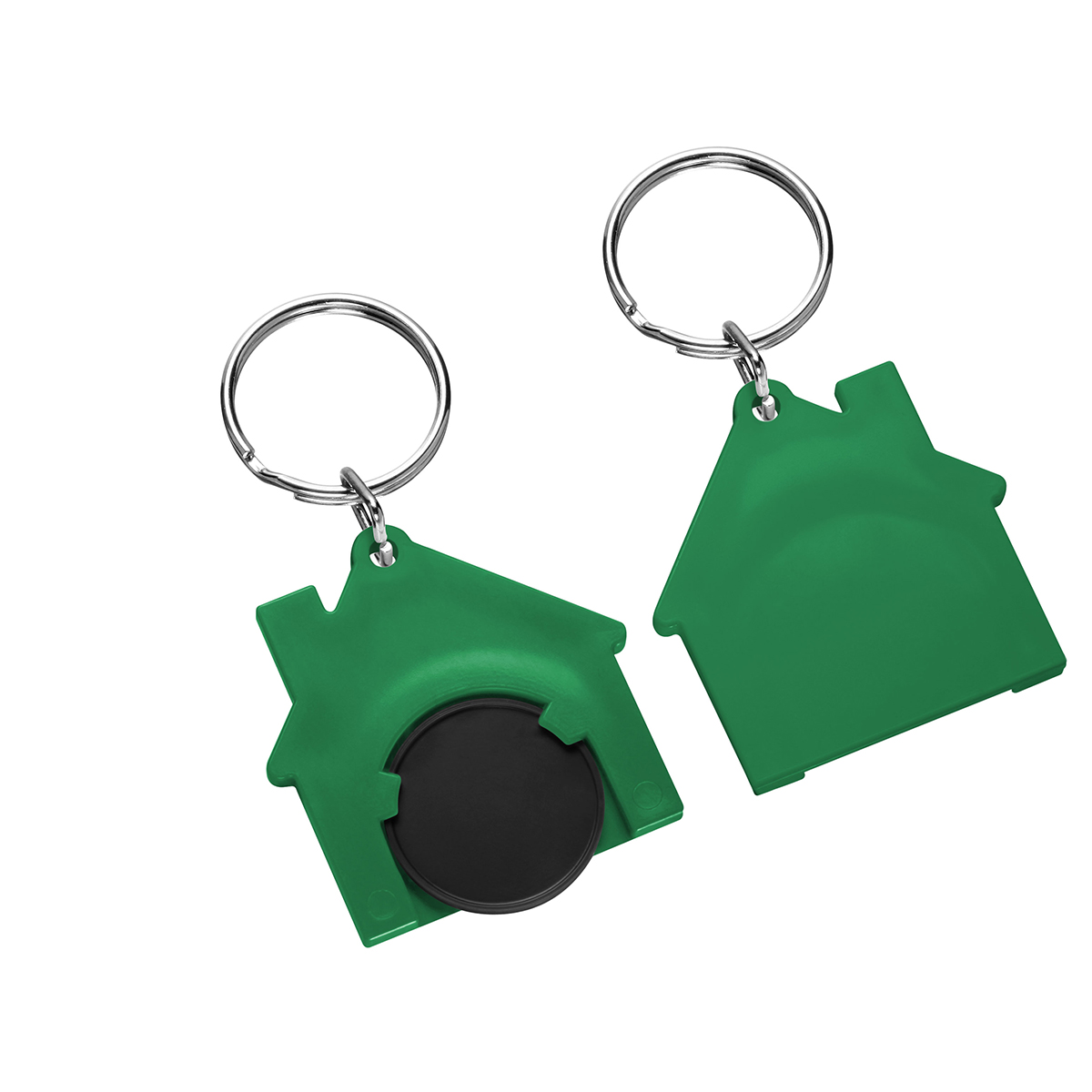 Chiphalter mit 1€-Chip "Haus" als Werbeartikel mit Logo bedrucken