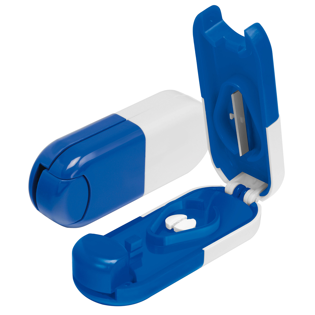 Pillendose Tablettenform als Werbeartikel mit Logo bedrucken